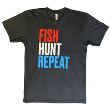 Load image into Gallery viewer, FHR T-SHIRT with the American Flag and Logo on Back